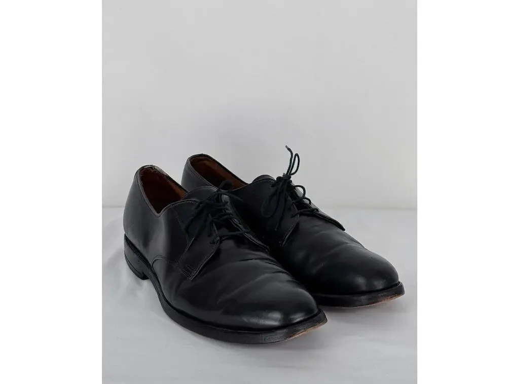 Allen Edmonds Bristol Black Leather Plain Toe Derby Dress Shoes Mens Size 12